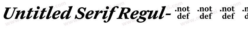 Untitled Serif Regul字体转换